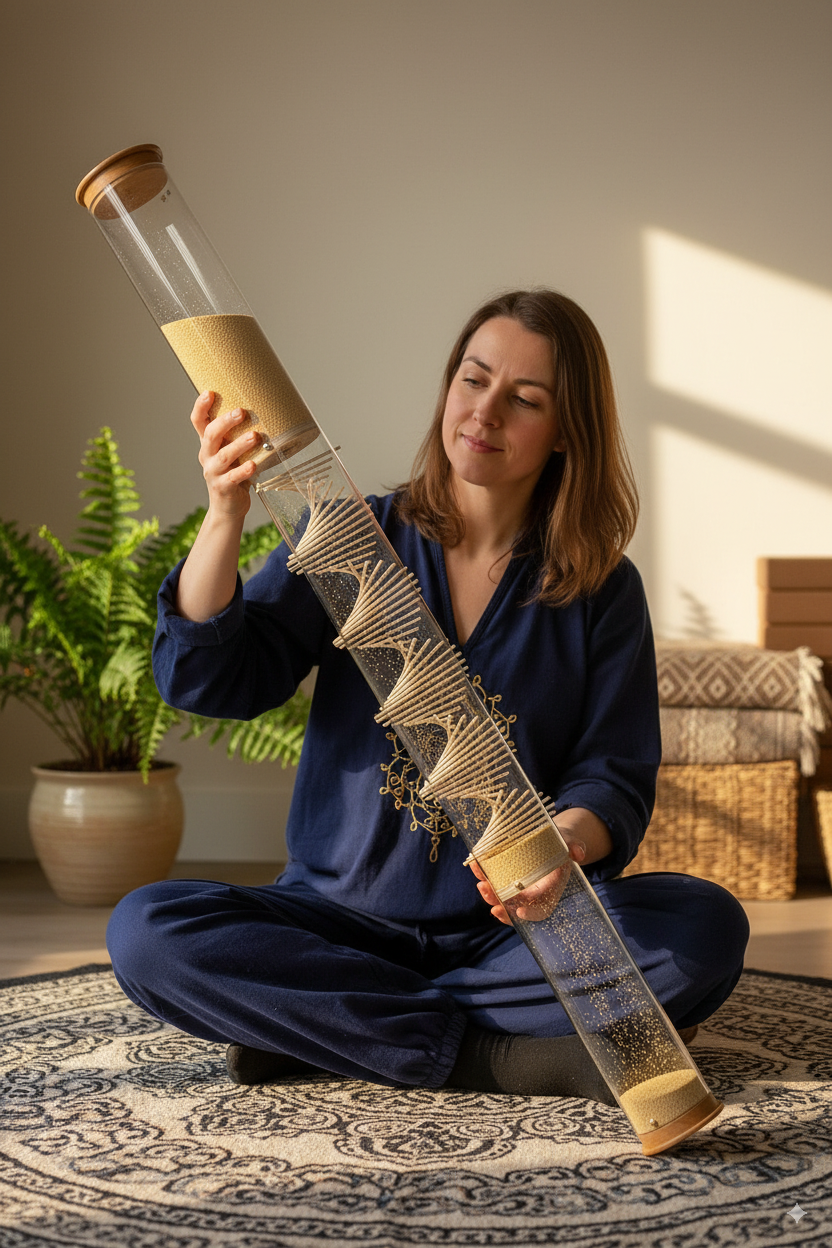 Sacred Rain Structure – Handcrafted in Ireland with Organic Amaranth, Designed for Sound Meditation & Body - Mind Practices