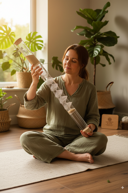 Sacred Rain Structure – Handcrafted in Ireland with Organic Amaranth, Designed for Sound Meditation & Body - Mind Practices